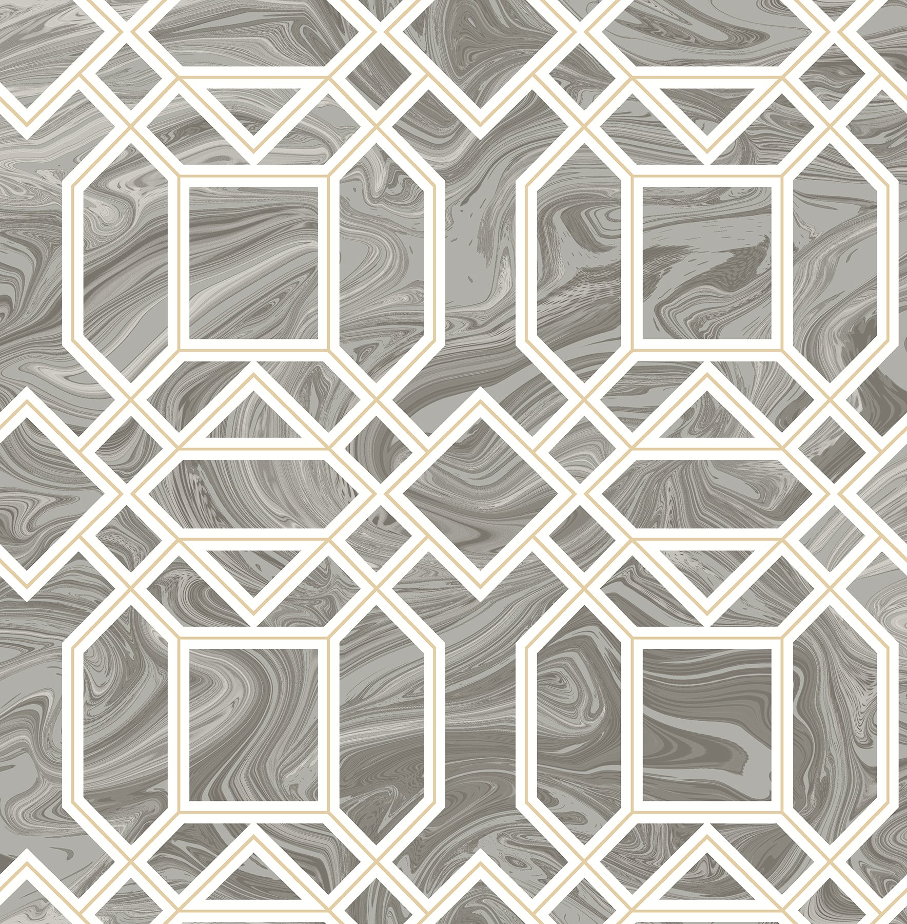 Daphne Trellis Wallpaper Wallpaper A-Street Prints Double Roll Grey 