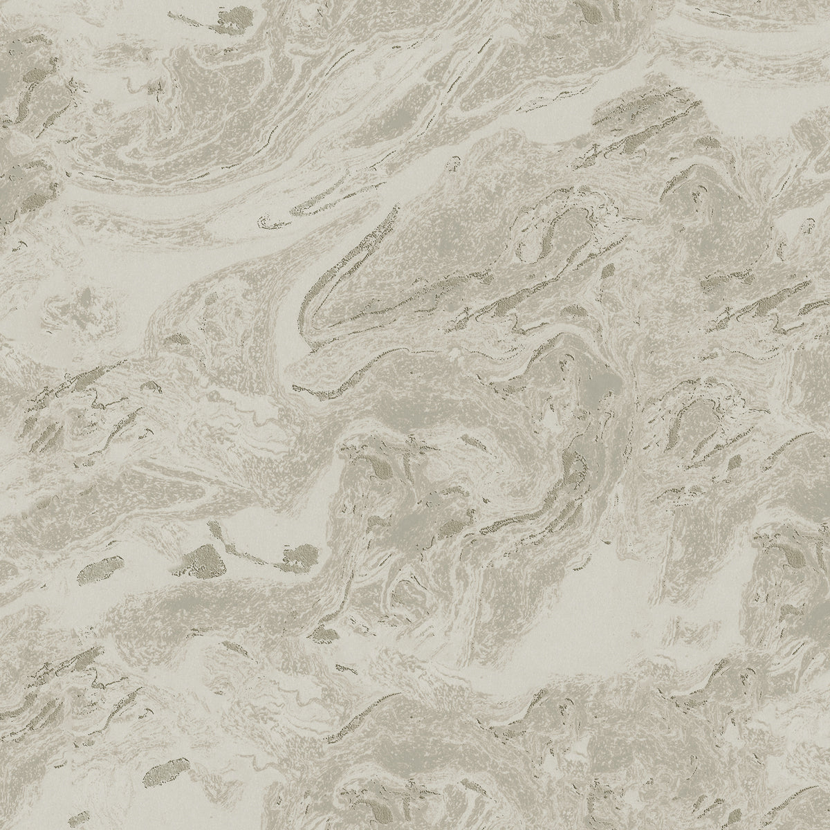 The Reyne Marble Wallpaper by York Wallcoverings features an abstract pattern with swirling, marbled textures in shades of beige and light gray, evoking a soft, organic appearance reminiscent of natural stone or marble.
