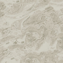 The Reyne Marble Wallpaper by York Wallcoverings features an abstract pattern with swirling, marbled textures in shades of beige and light gray, evoking a soft, organic appearance reminiscent of natural stone or marble.