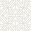 Helios Geometric Wallpaper Wallpaper A-Street Prints Double Roll Bone 