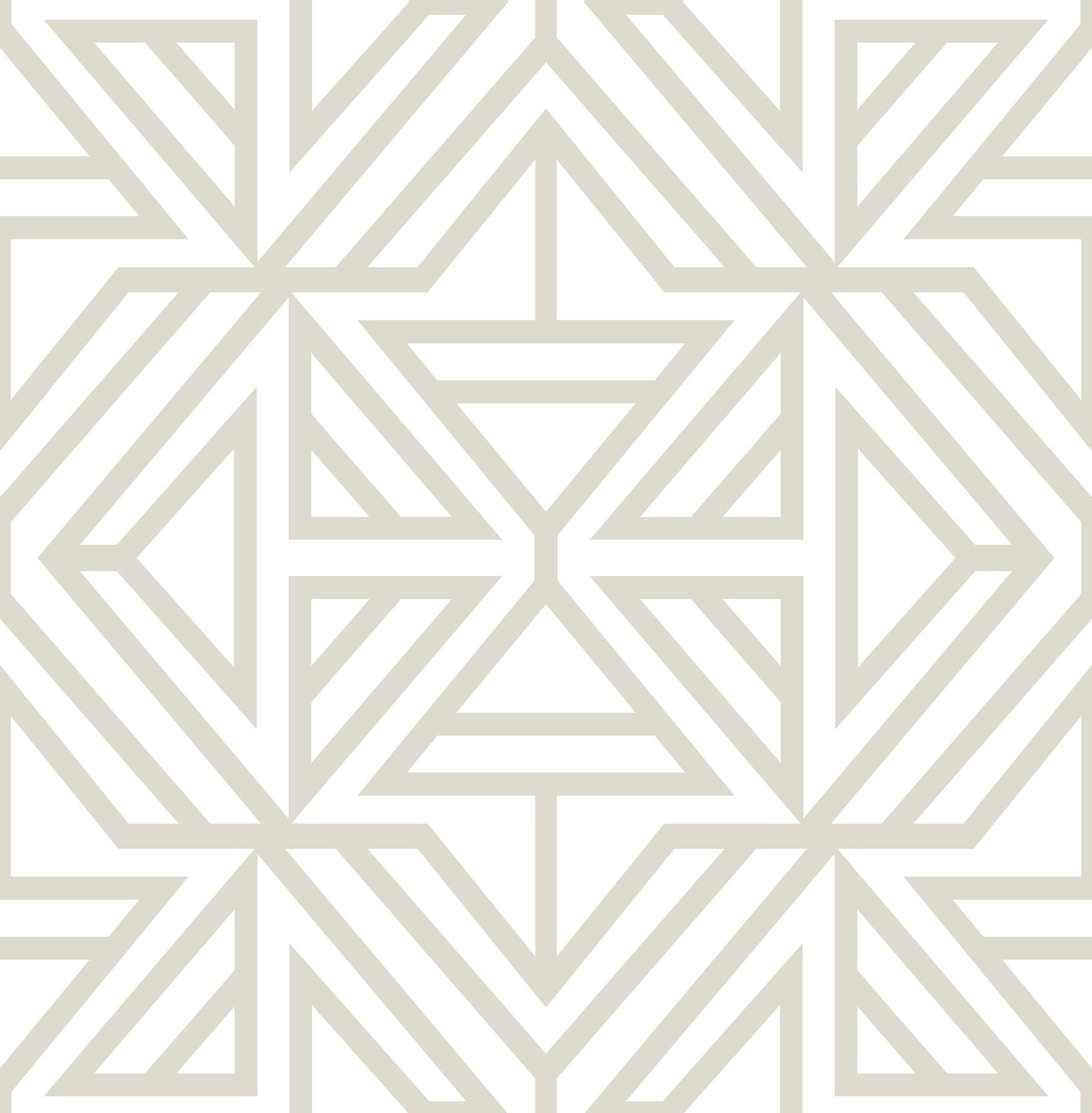 Helios Geometric Wallpaper Wallpaper A-Street Prints Double Roll Bone 