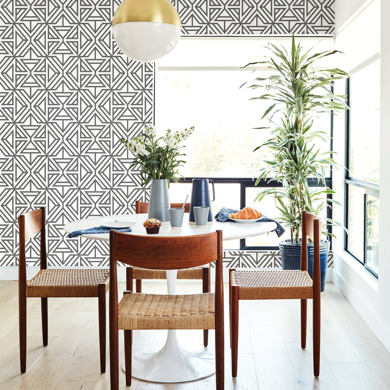 Helios Geometric Wallpaper Wallpaper A-Street Prints   