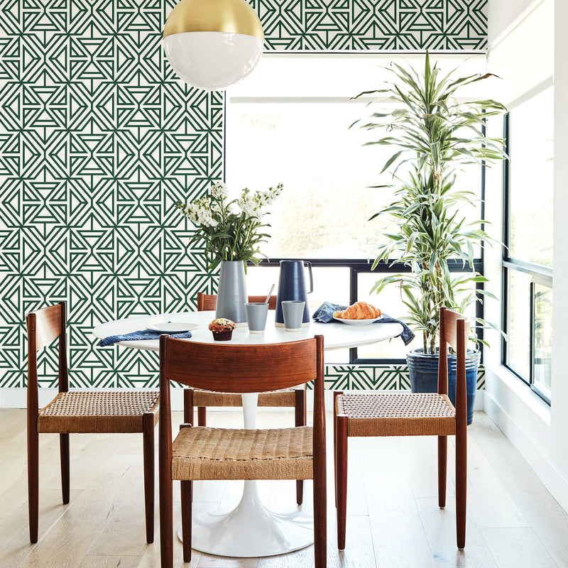 Helios Geometric Wallpaper Wallpaper A-Street Prints   