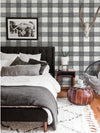 Scarborough Striated Plaid Wallpaper Wallpaper A-Street Prints   