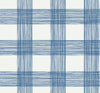 Scarborough Striated Plaid Wallpaper Wallpaper A-Street Prints Double Roll Indigo 