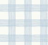 Scarborough Striated Plaid Wallpaper Wallpaper A-Street Prints Double Roll Light Blue 