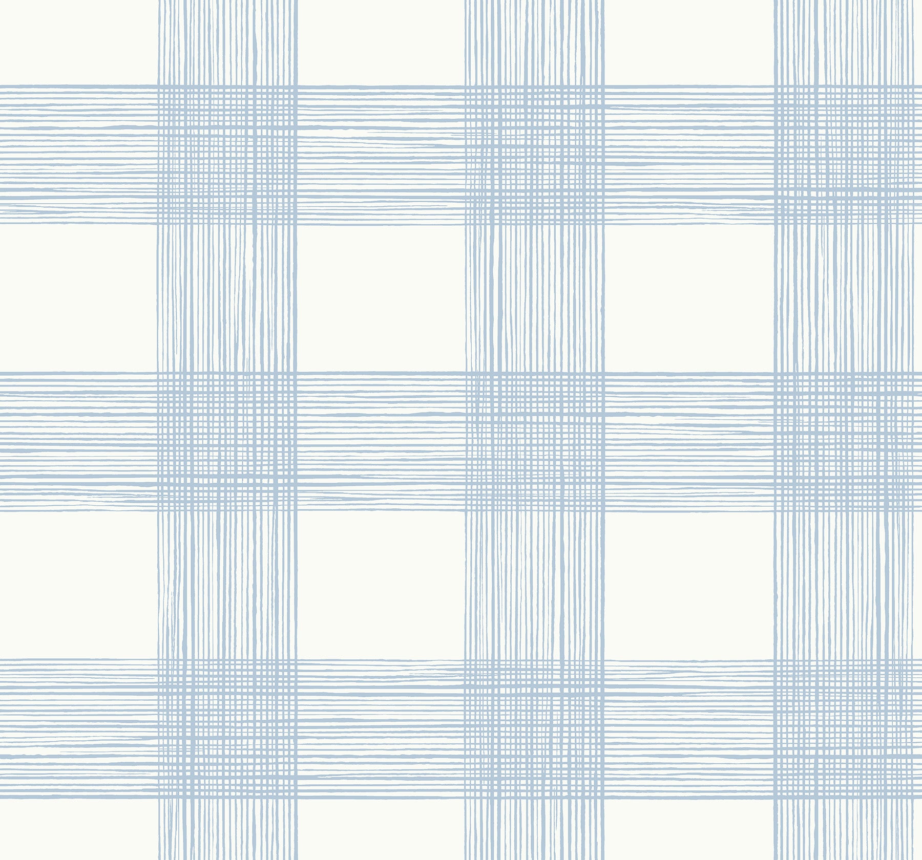 Scarborough Striated Plaid Wallpaper Wallpaper A-Street Prints Double Roll Light Blue 