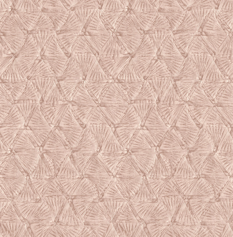 Wright Pewter TextuTriangle Wallpaper Wallpaper A-Street Prints Double Roll Rose Gold 