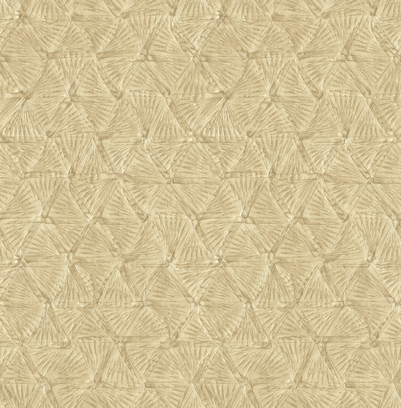 Wright Pewter TextuTriangle Wallpaper Wallpaper A-Street Prints Double Roll Gold 