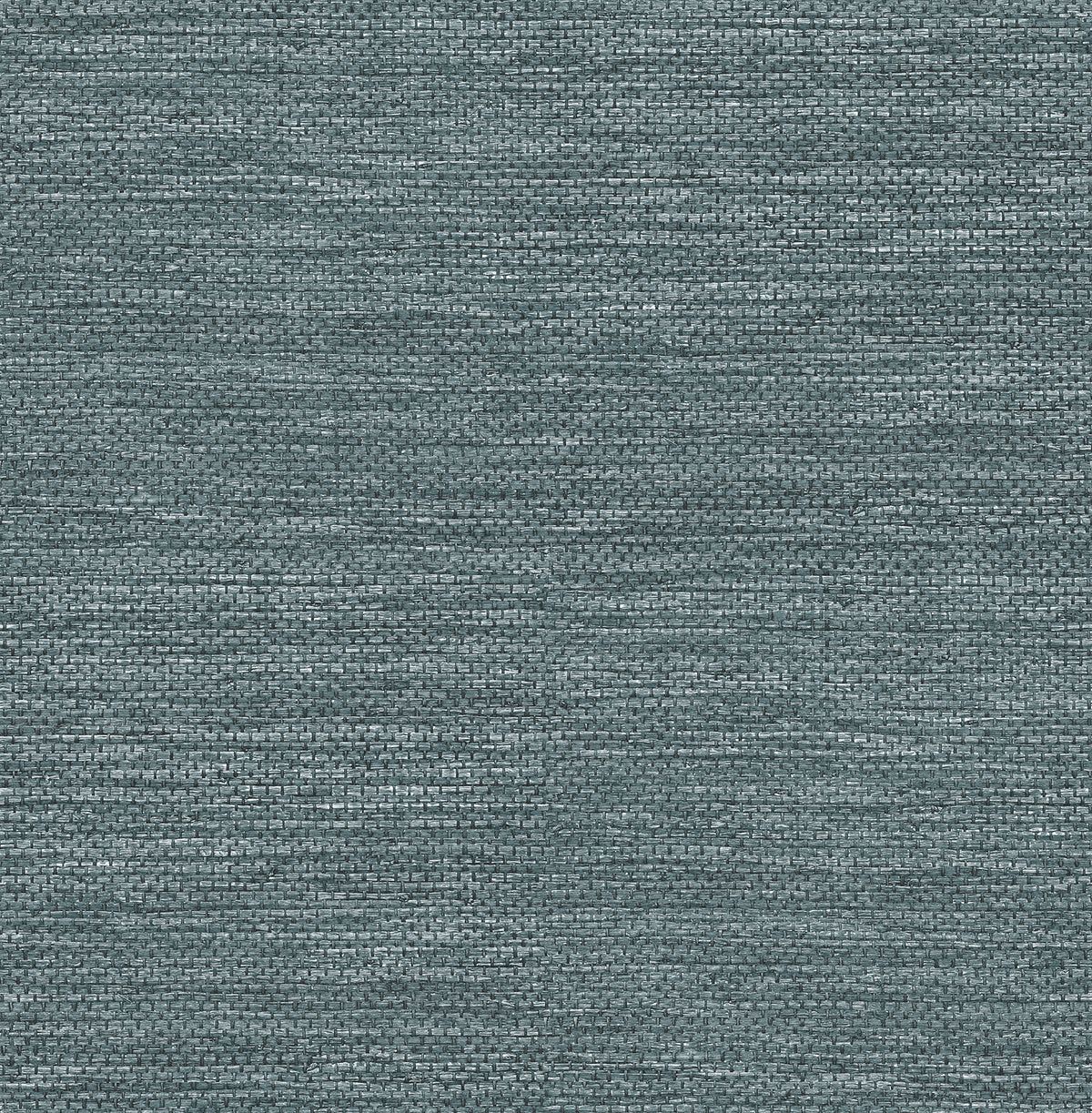 Malin Faux Grasscloth Wallpaper by York Wallcoverings features a blue-gray woven texture with visible threads and subtle horizontal lines. The wallpaper has a soft, slightly heathered finish for a cozy, casual look. No other objects or patterns appear in the image.