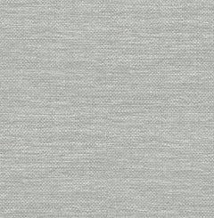 Malin Faux Grasscloth Wallpaper by York Wallcoverings features a light gray woven fabric texture with a subtle horizontal and vertical thread pattern, creating a soft, uniform appearance ideal for adding sophisticated style to walls.