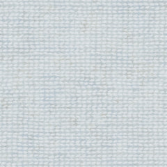 Experience the Chesapeake Wellen Abstract Rope Wallpaper by York Wallcoverings, featuring a light blue and white woven design with a subtle grid texture that mimics a soft textile surface. This wallpaper showcases small, evenly spaced oval shapes throughout for a refined and modern look.