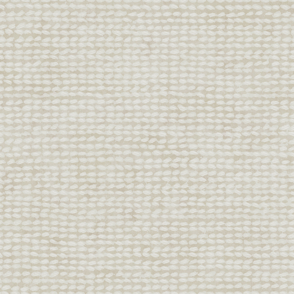 Close-up of Chesapeake Wellen Abstract Rope Wallpaper by York Wallcoverings, highlighting its cream and white woven pattern with a repeating design of small, interlocking loops and threads.
