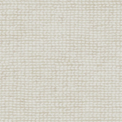 Close-up of Chesapeake Wellen Abstract Rope Wallpaper by York Wallcoverings, highlighting its cream and white woven pattern with a repeating design of small, interlocking loops and threads.