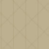The Walcott Stitched Trellis Wallpaper by York Wallcoverings features a beige background adorned with a refined diamond pattern, created from thin, intersecting light brown lines for a subtle and elegant geometric grid effect.