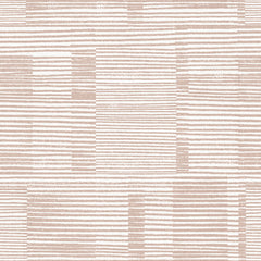 The Callaway Woven Stripes Wallpaper by York Wallcoverings features a beige and off-white pattern with horizontal and vertical stripes of varying thickness, forming rectangles in a textured, grid-like abstract design.