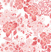 Irina Floral Blooms Wallpaper Wallpaper A-Street Prints Double Roll Coral 