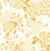 Irina Floral Blooms Wallpaper Wallpaper A-Street Prints Double Roll Yellow 