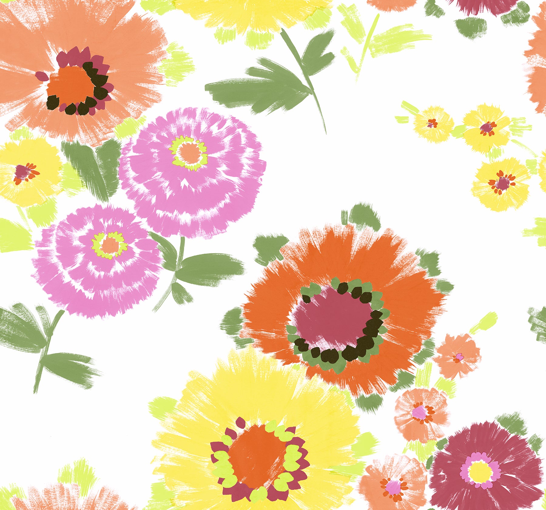 Essie Painterly Floral Wallpaper Wallpaper A-Street Prints Double Roll Yellow 