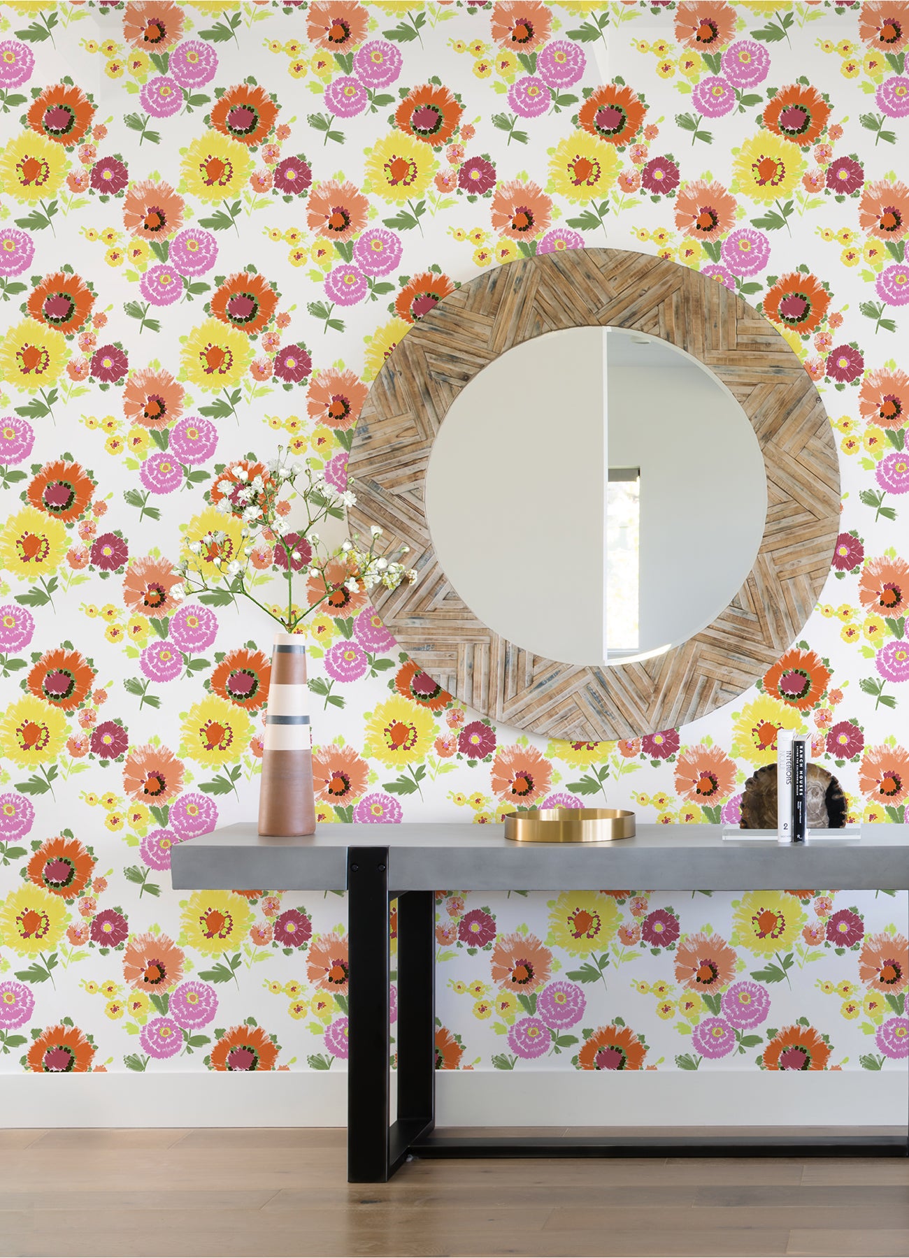 Essie Painterly Floral Wallpaper Wallpaper A-Street Prints   