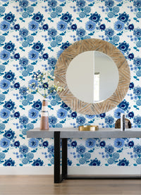 Essie Painterly Floral Wallpaper Wallpaper A-Street Prints   