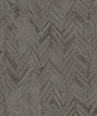 Amesemi Distressed Herringbone Wallpaper Wallpaper A-Street Prints Double Roll Dark Grey 