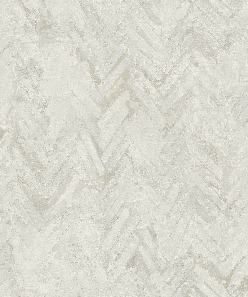 Amesemi Distressed Herringbone Wallpaper Wallpaper A-Street Prints Double Roll Off-White 