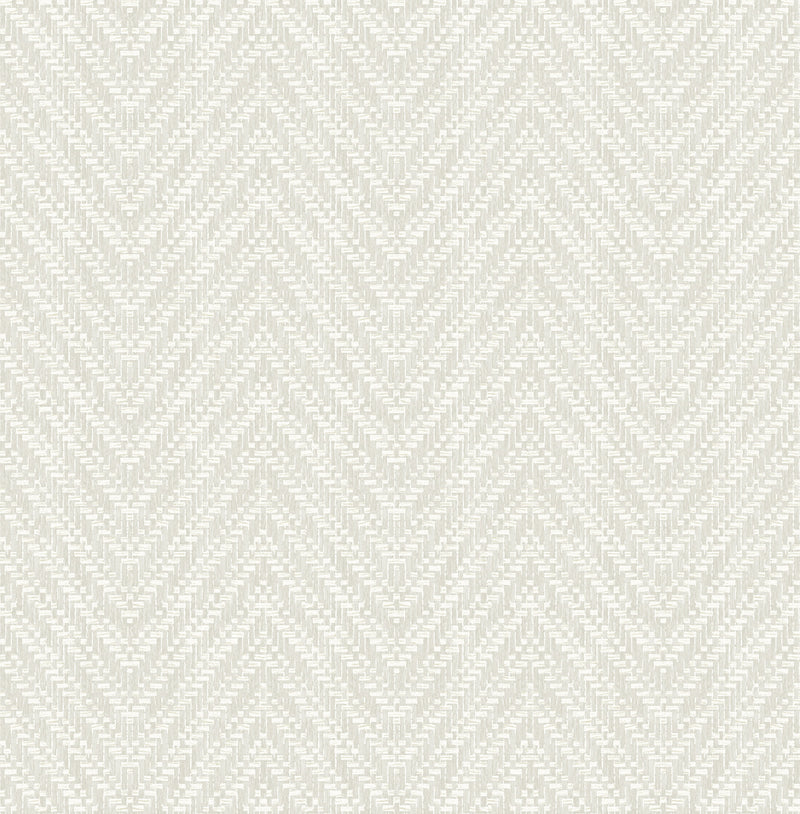 Glynn Silver Chevron Wallpaper Wallpaper A-Street Prints Double Roll Silver 