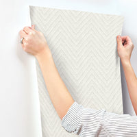 Glynn Silver Chevron Wallpaper Wallpaper A-Street Prints   