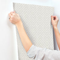 Glynn Silver Chevron Wallpaper Wallpaper A-Street Prints   