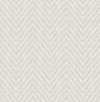 Glynn Silver Chevron Wallpaper Wallpaper A-Street Prints Double Roll Light Grey 