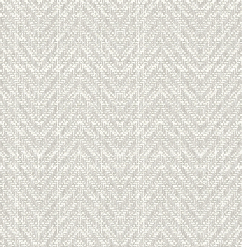 Glynn Silver Chevron Wallpaper Wallpaper A-Street Prints Double Roll Light Grey 