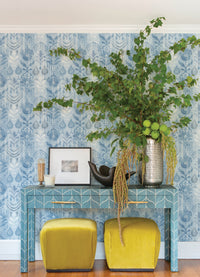 Pavord Green Floral Shibori Wallpaper Wallpaper A-Street Prints   