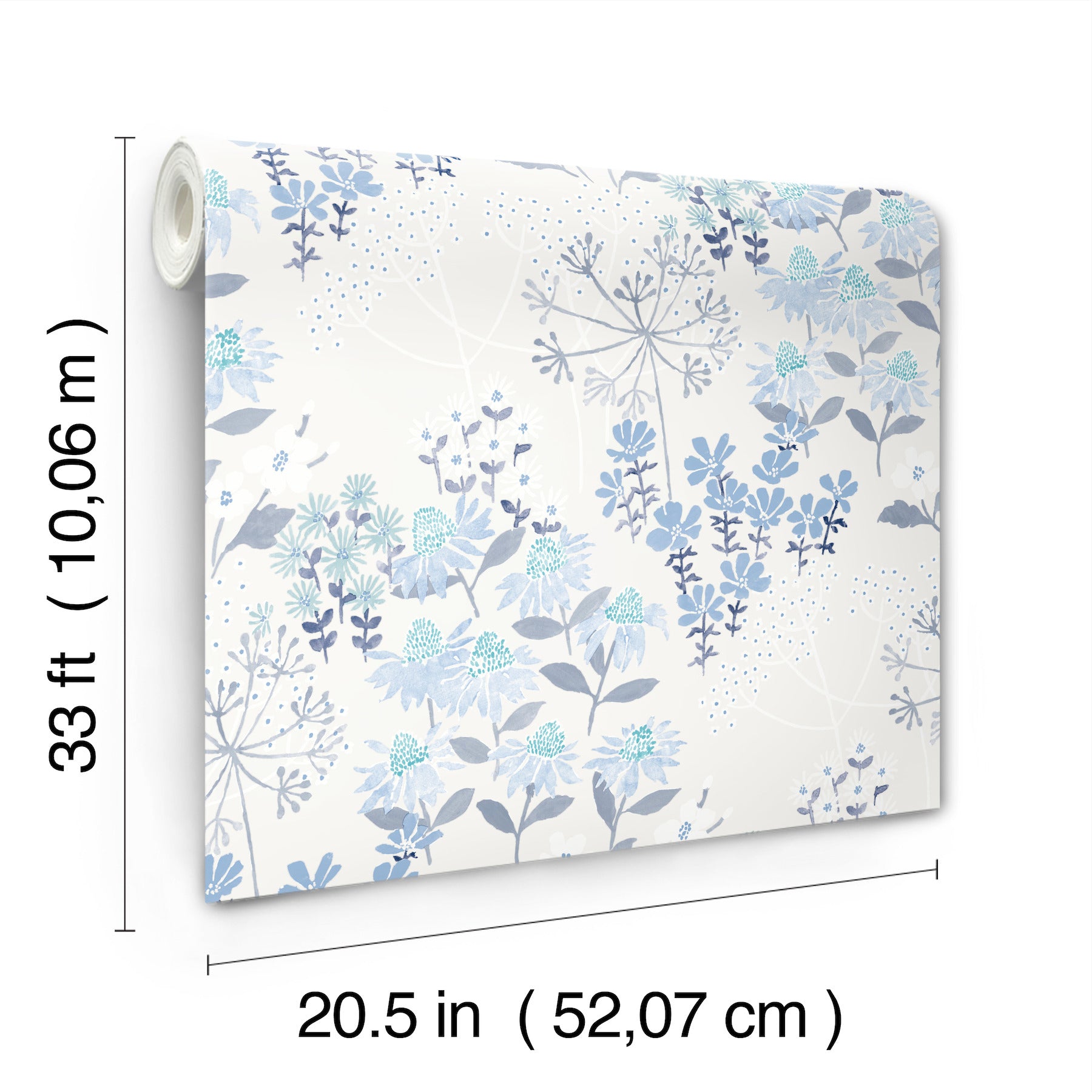 Cultivate Navy Springtime Blooms Wallpaper Wallpaper A-Street Prints   