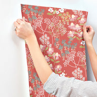 Cultivate Navy Springtime Blooms Wallpaper Wallpaper A-Street Prints   