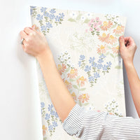 Cultivate Navy Springtime Blooms Wallpaper Wallpaper A-Street Prints   