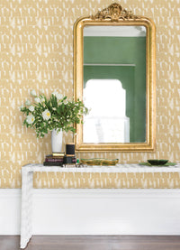 Bancroft Gold Artistic Stripe Wallpaper Wallpaper A-Street Prints   