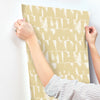 Bancroft Gold Artistic Stripe Wallpaper Wallpaper A-Street Prints   