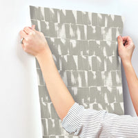 Bancroft Gold Artistic Stripe Wallpaper Wallpaper A-Street Prints   