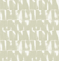 Bancroft Gold Artistic Stripe Wallpaper Wallpaper A-Street Prints Double Roll Sage 