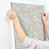 Retreat Charcoal Quilted Geometric Wallpaper Wallpaper A-Street Prints   