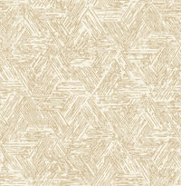 Retreat Charcoal Quilted Geometric Wallpaper Wallpaper A-Street Prints Double Roll Light Brown 