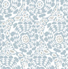 Divine Slate Abstract Medallion Wallpaper Wallpaper A-Street Prints Double Roll Light Blue 