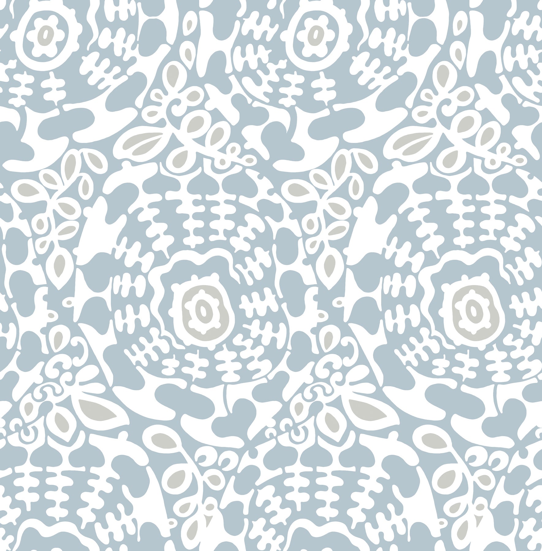 Divine Slate Abstract Medallion Wallpaper Wallpaper A-Street Prints Double Roll Light Blue 