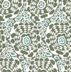 Divine Slate Abstract Medallion Wallpaper Wallpaper A-Street Prints Double Roll Green 