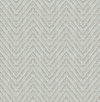 Glynn Silver Chevron Wallpaper Wallpaper A-Street Prints Double Roll Sterling 