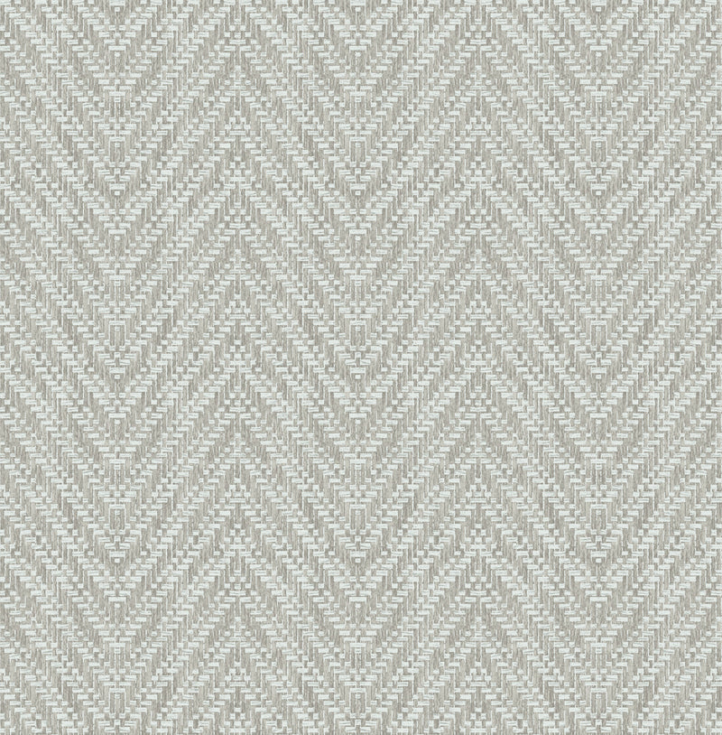 Glynn Silver Chevron Wallpaper Wallpaper A-Street Prints Double Roll Sterling 