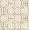 Manor Taupe Geometric Trellis Wallpaper Wallpaper A-Street Prints Double Roll Taupe 