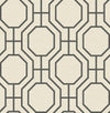 Manor Taupe Geometric Trellis Wallpaper Wallpaper A-Street Prints Double Roll Black 