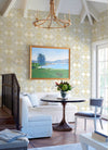 Villa Light Yellow Embellished Ogee Wallpaper Wallpaper A-Street Prints   